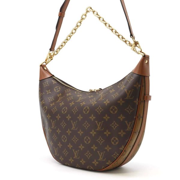 9685994 02 Louis Vuitton Loop Hobo Shoulder Bag Monogram Reverse Brown