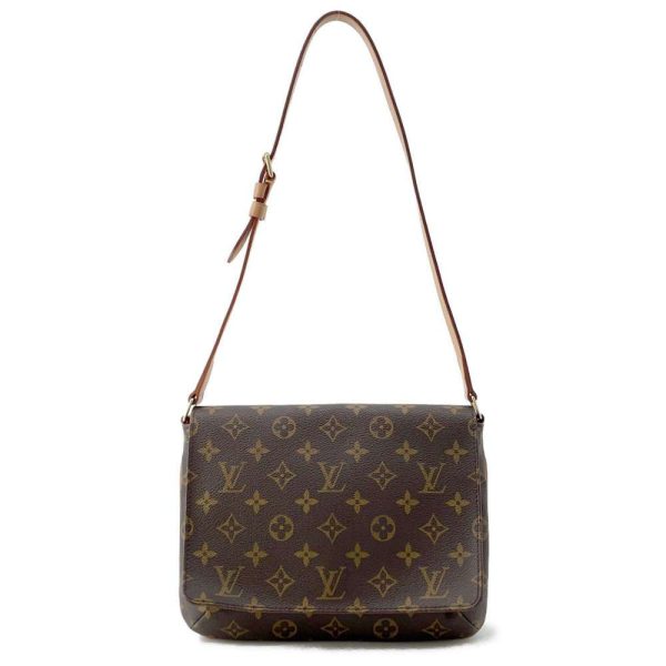 9686076 01 Louis Vuitton Musette Tango Shoulder Bag Monogram Brown