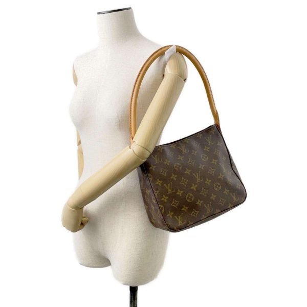 9686083 04 Louis Vuitton Looping MM Shoulder Bag Monogram Brown