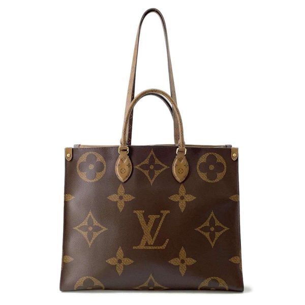 9686106 01 Louis Vuitton On the Go GM Tote Bag Monogram Reverse Brown