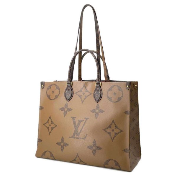 9686106 02 Louis Vuitton On the Go GM Tote Bag Monogram Reverse Brown