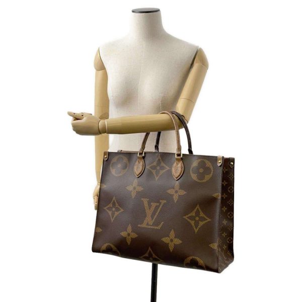 9686106 04 Louis Vuitton On the Go GM Tote Bag Monogram Reverse Brown