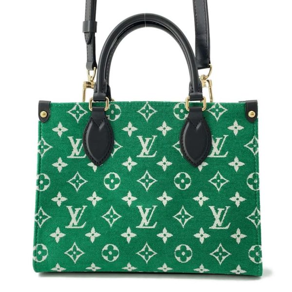 9686151 01 Louis Vuitton Jacquard Velvet Handbag Monogram Black