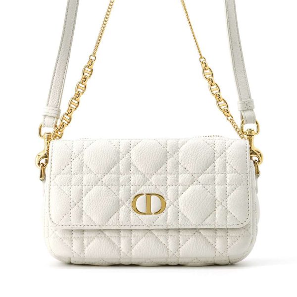 9686670 01 Christian Dior Caro Canage Shoulder Bag White