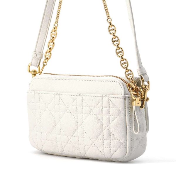 9686670 02 Christian Dior Caro Canage Shoulder Bag White