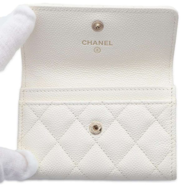 9686793 04 CHANEL Matelasse Chain Motif Coco Mark Caviar Skin Card Case