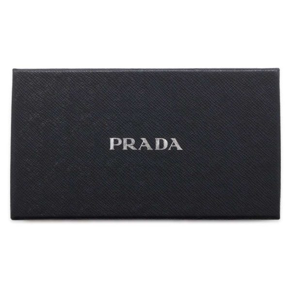 9686809 14 Prada Bijou Studs Saffiano Long Wallet Black