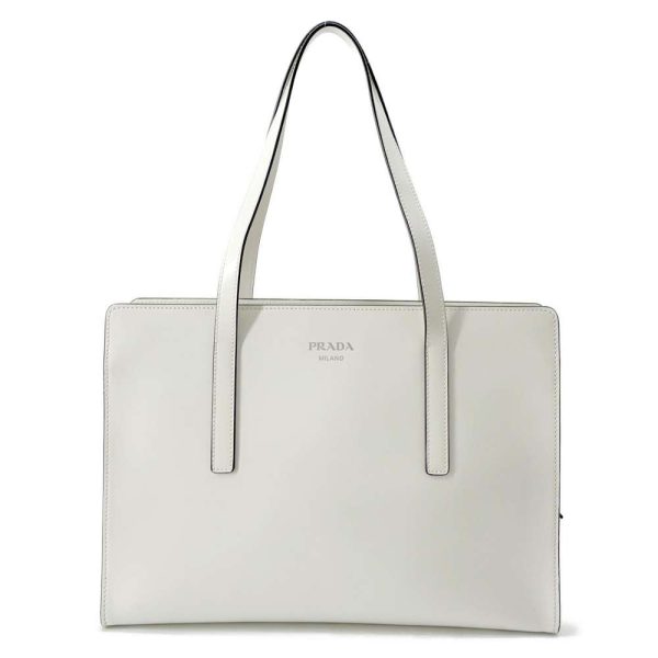 9687073 01 Prada Re Edition 1995 Medium Brushed Tote Bag White