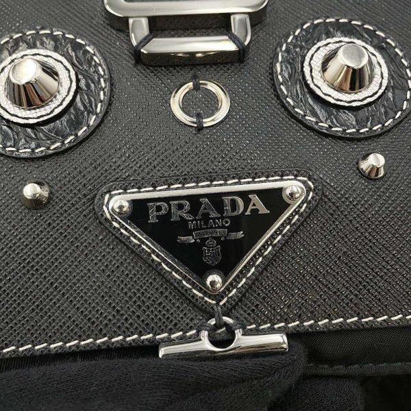 9687103 12 Prada Re Nylon Tesuto Robot Nylon Backpack Black