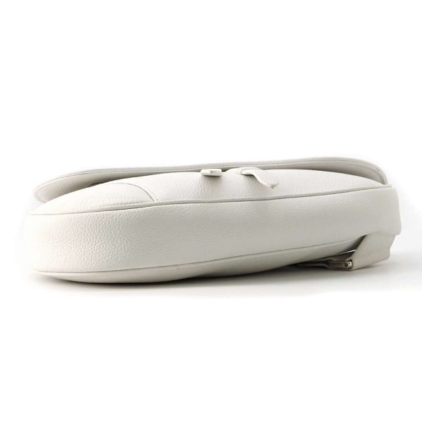 9687172 03 Christian Dior Saddle Body Bag White