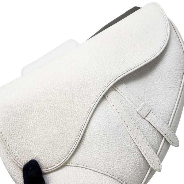 9687172 06 Christian Dior Saddle Body Bag White