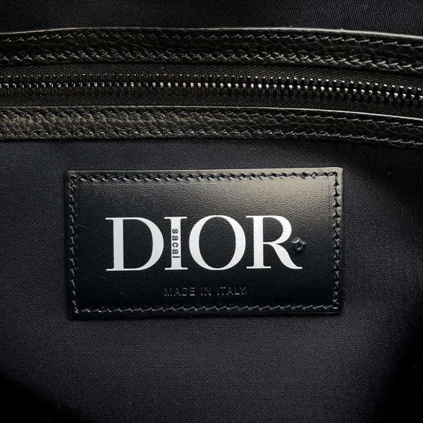 9687394 10 Christian Dior Sakai Nylon Saddle 2way Tote Black