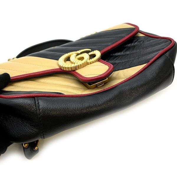 9687523 07 Gucci GG Marmont Mini Shoulder Bag Black