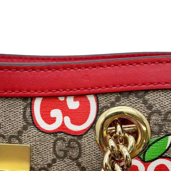 9687530 07 Gucci Chain Shoulder Bag GG Supreme GG Apple Small