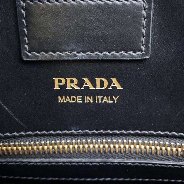 9687578 16 Prada Tote Bibliothake 2WAY Shoulder Bag Black