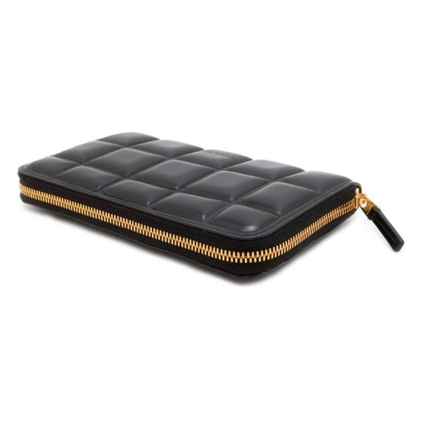 9687646 02 Bottega Veneta Padded Paper Long Wallet Black