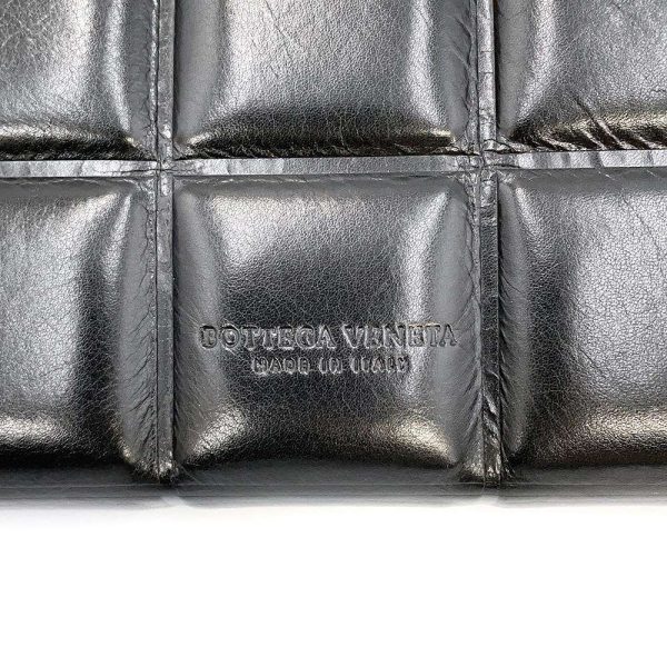 9687646 11 Bottega Veneta Padded Paper Long Wallet Black