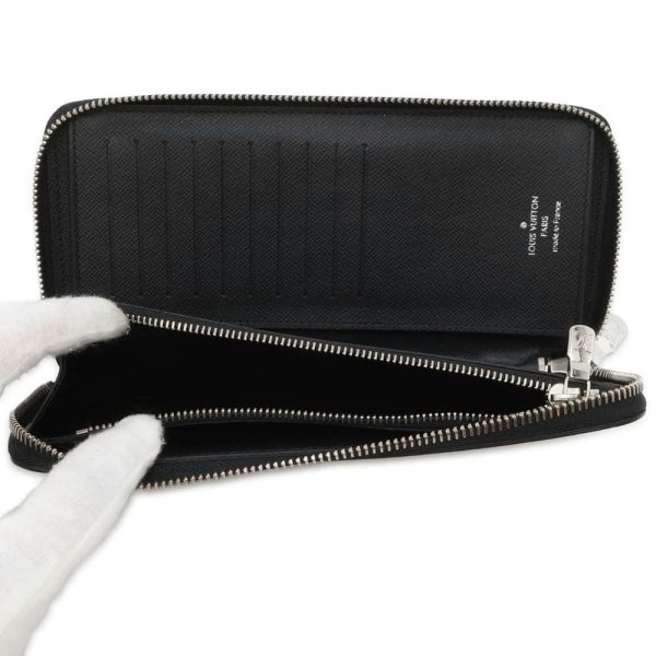 9687721 06 Louis Vuitton Zippy Wallet Vertical Long Wallet Taiga Black