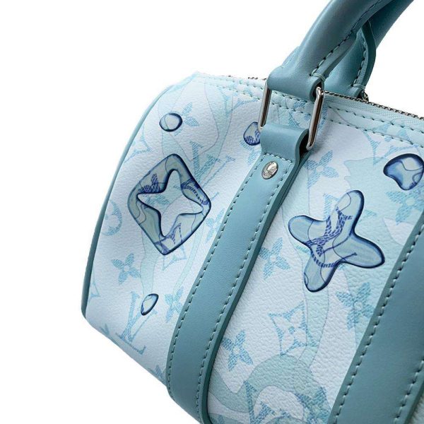 9688155 11 Louis Vuitton Keepall Bandouliere 25 Handbag Monogram Aqua Garden