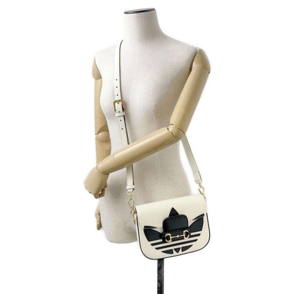 9689589 04 Gucci Horsebit 1955 Adidas Collaboration Shoulder Bag Black