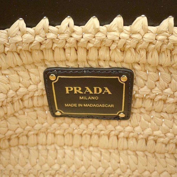 9692169 14 Prada Crochet Mini Raffia Tote Bag Black