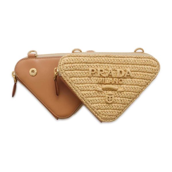 9692183 12 Prada Crochet Mini Pouch Shoulder Bag Raffia