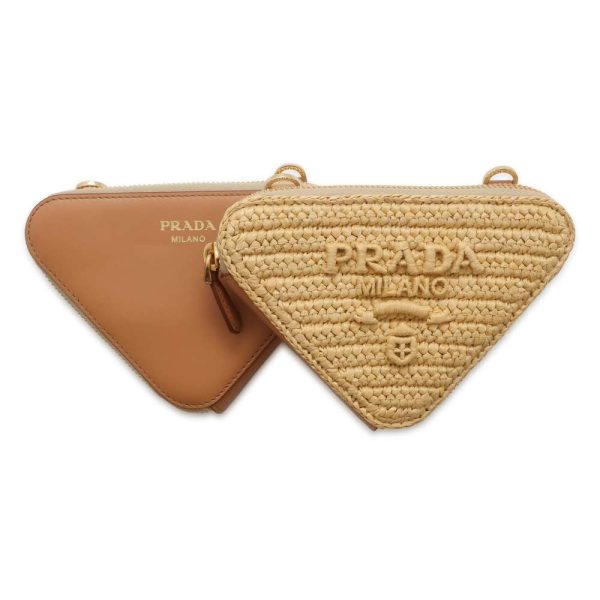 9692183 13 Prada Crochet Mini Pouch Shoulder Bag Raffia