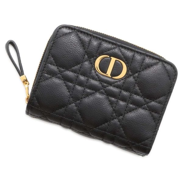 9692466 01 Christian Dior Caro Cannage Wallet Black