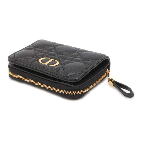 9692466 02 Christian Dior Caro Cannage Wallet Black