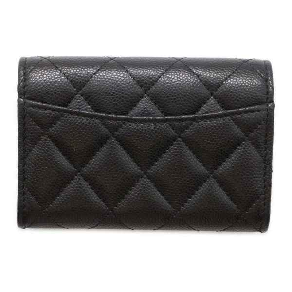 9692961 03 CHANEL Matelasse Caviar Skin Coin Case Black