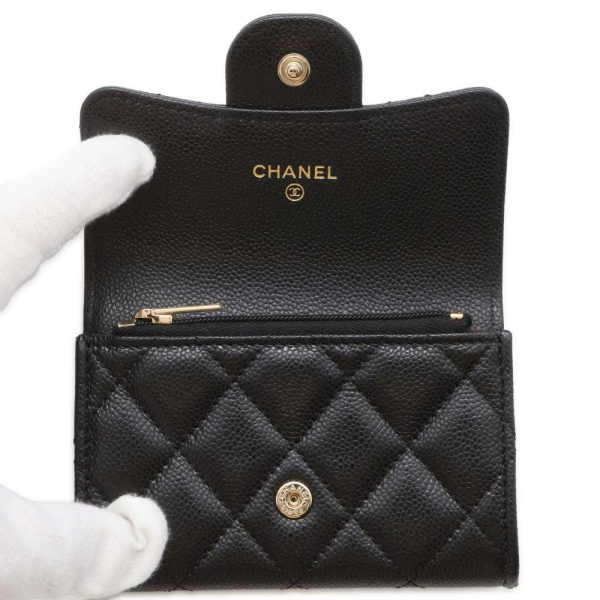 9692961 04 CHANEL Matelasse Caviar Skin Coin Case Black