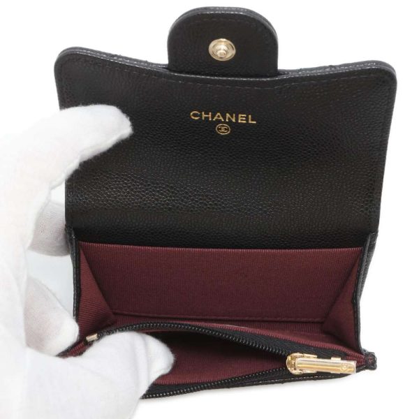 9692961 05 CHANEL Matelasse Caviar Skin Coin Case Black