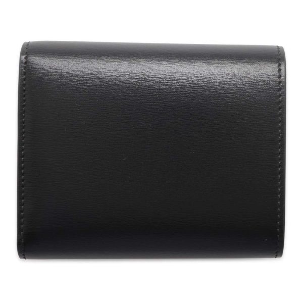 9694743 03 Celine Triomphe Small Flap Wallet Black