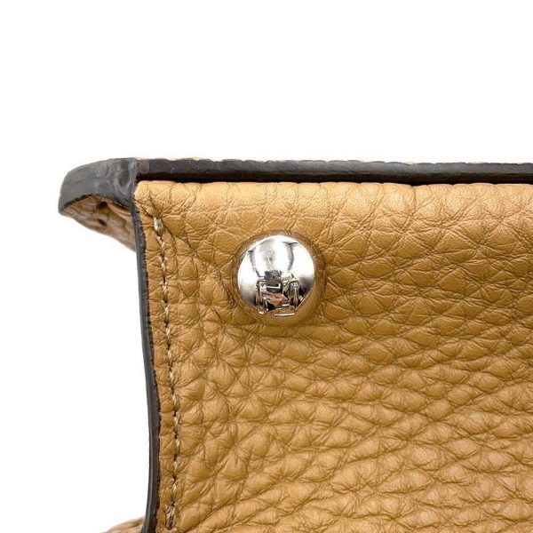 9695474 12 Fendi Selleria Peekaboo Isee You Small 2way Shoulder Bag Tan