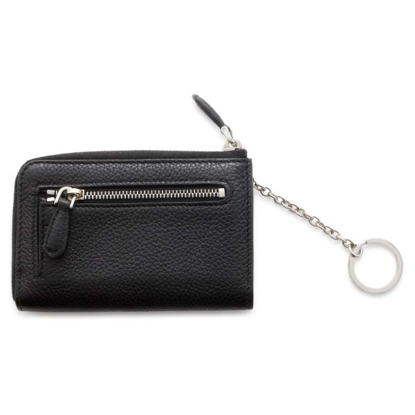 9699212 03 Prada Triangle Coin Case Key Case Black