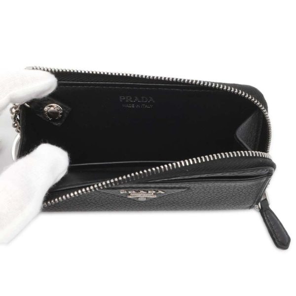 9699212 04 Prada Triangle Coin Case Key Case Black