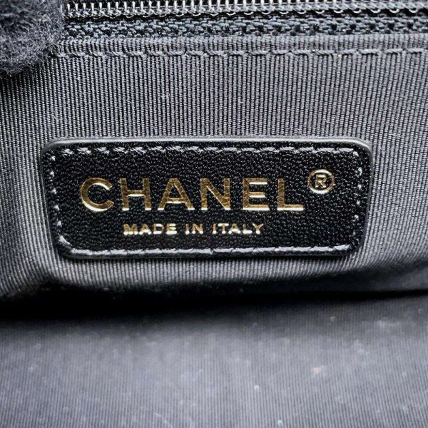 9699236 16 CHANEL Bicolor Matelasse Chain Shoulder Bag Lambskin Black