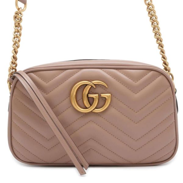 9699380 01 Gucci GG Marmont Quilted Small Chain Shoulder Bag