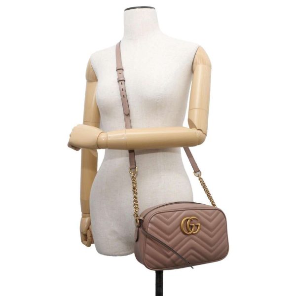 9699380 04 Gucci GG Marmont Quilted Small Chain Shoulder Bag