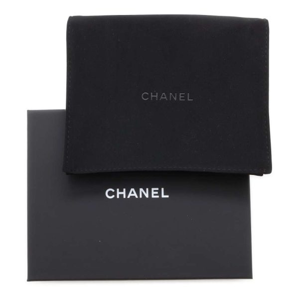 9699687 06 CHANEL L shaped Matelasse Caviar Skin Coin Case Black