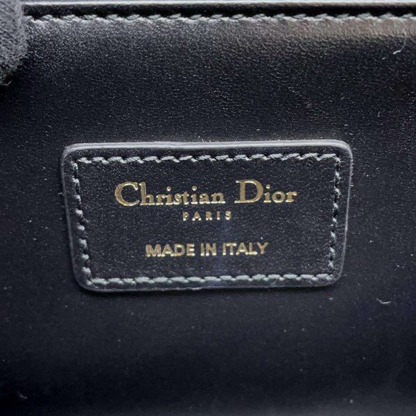 9700314 16 Christian Dior My Dior Top Handle Cannage Lambskin Handbag Black