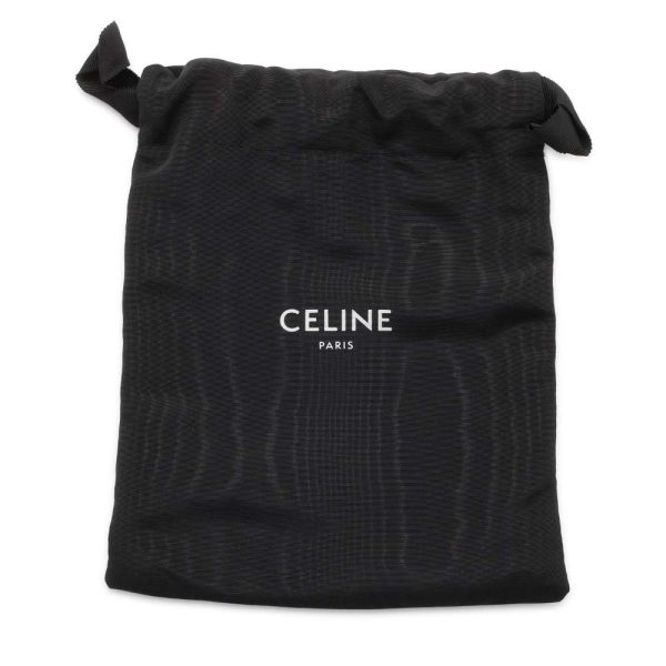 9702332 16 Celine Triomphe Mobile Pouch Shoulder Bag Black