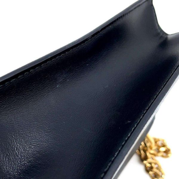 9704169 10 Prada Saffiano Chain Shoulder Bag Black