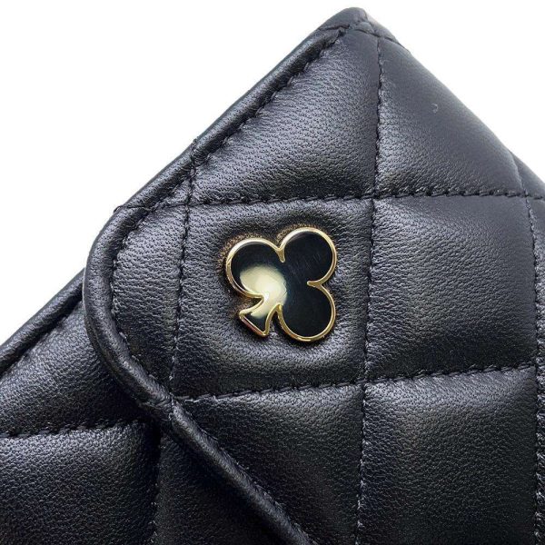 9704404 09 CHANEL Matelasse Chain Shoulder Bag Playing Card Motif Lambskin Black