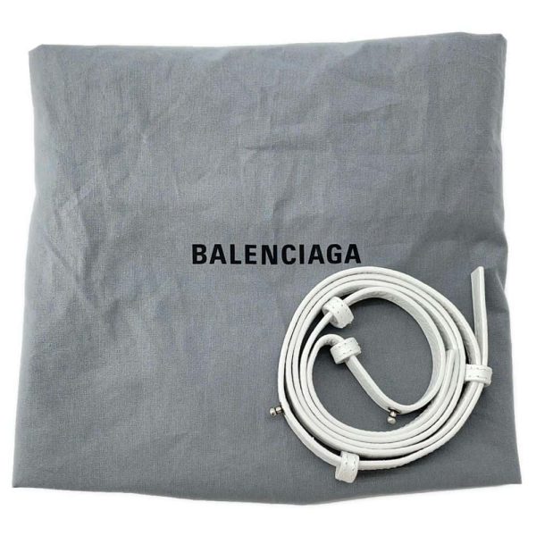 9705012 19 Balenciaga Le Cagole Pannier Small Nylon Handbag White