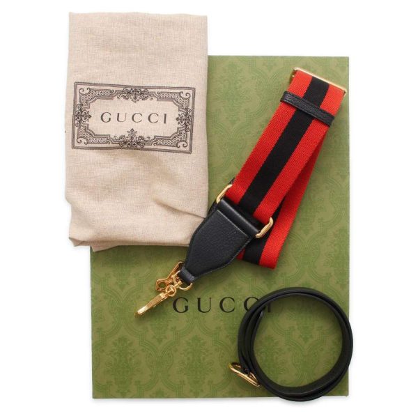 9707047 17 Gucci Jackie 1961 GG Denim Small 3way Bag Black