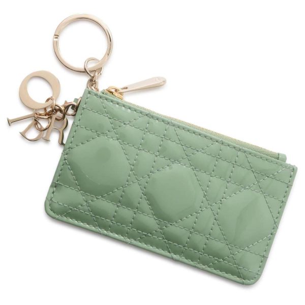 9709140 01 Christian Dior Cannage Patent Coin Wallet