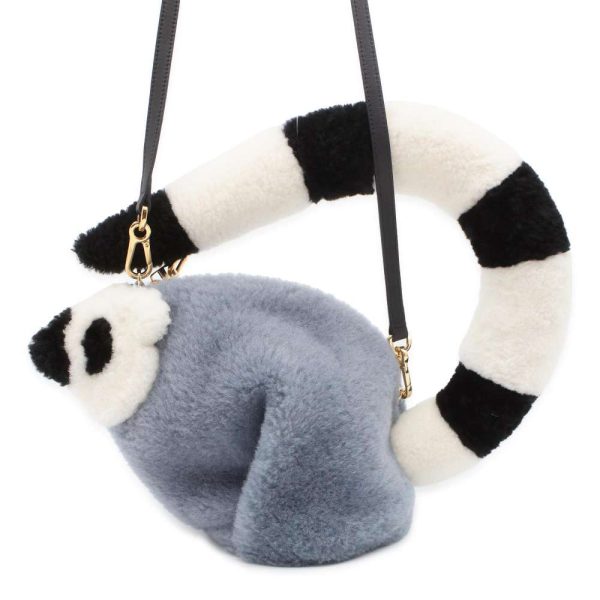 9711006 01 LOEWE Suna Fujita Lemur Handbag White