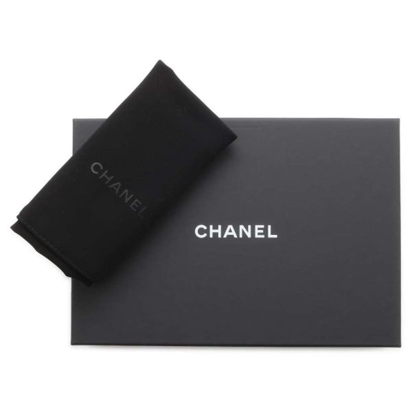 9711990 14 Chanel Chain Wallet Matelasse Caviar Skin Black