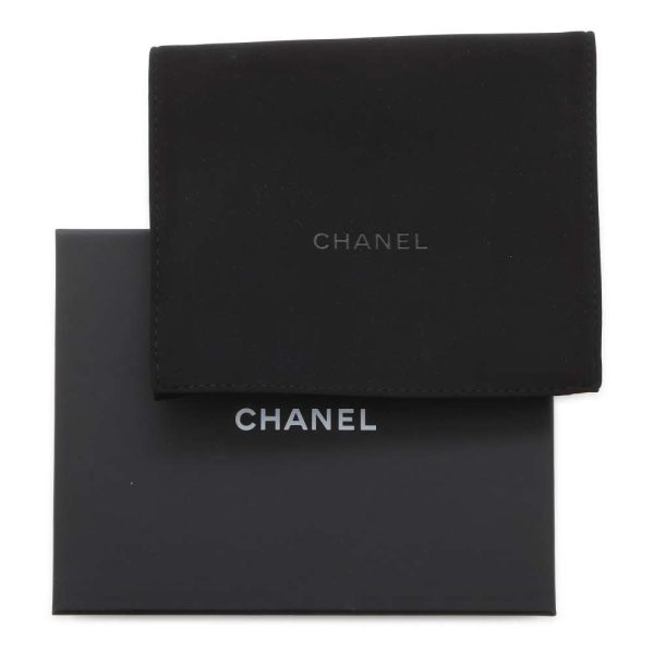 9712416 08 CHANEL Caviar Skin Coin Case L shaped Zipper Black